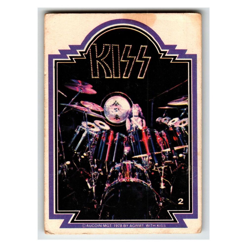 KISS Peter Criss 1978 KISS Army Aucoin MGT #2 Vintage Music Card